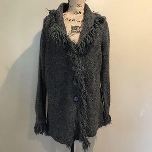 Alexandra Bartlette Multi Color Fringe Cardigan 1X